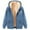 Blue3, variant on Womens Lined Zip up Hoodie Coat Thermal Warm Sherpa Full Zipper Sweatshirts Jackets Trendy Love Heart Print Soft Comfortable Long Sleeve Drawstring Cute Hooded Tops Black4 XXL