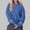 Blue, variant on Fashion Hoodie for Womens Pullover Plus Size Casual Printed Round Neck Long Sleeved Loose Hooded Sweatshirts