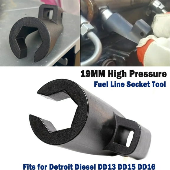 19MM High Pressure Fuel Line Socket Nut Wrench Spanner Tool 3/8'' Drive J-48770