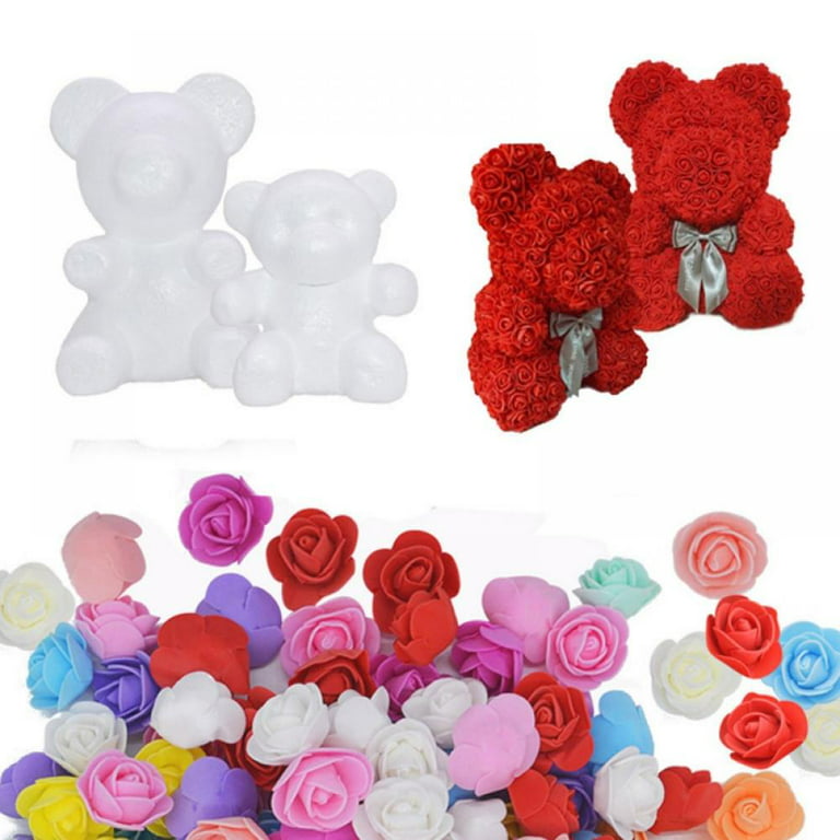 Foam Valentine Rose Buds (50pc) - Craft Supplies - 50 Pieces, 13933624