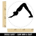 thumbnail image 2 of Yoga Downward Facing Dog Pose Self-Inking Rubber Stamp Ink Stamper - Green Ink - Small 3/4 Inch, 2 of 7