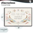 thumbnail image 5 of Stupell Industries Eclectic Feel The Fear Inspirational Black Framed Giclee Art, 18 x 12, by Kim Allen, 5 of 9