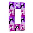 thumbnail image 1 of KuzmarK™ 1 Gang Rocker Wall Plate - Red Spotted Greyhound on Gold Abstract Dog Pink Pattern Art by Denise Every, 1 of 1