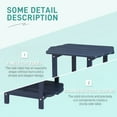 thumbnail image 3 of Ktaxon 24 Inch 2-Tier Outdoor Side Table, HDPE Patio End Table with 112lb Capacity, Navy Blue, 3 of 10