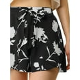 thumbnail image 7 of MODA NOVA Juniors Shorts Casual Elastic Waist Summer Beach Floral Shorts, 7 of 7