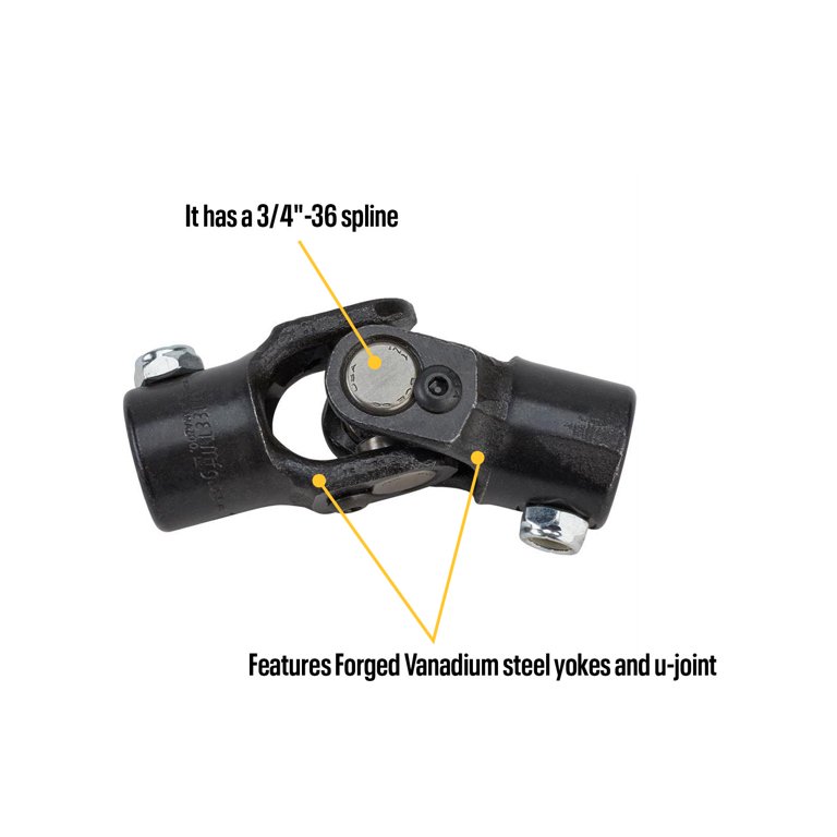 Sweet Mfg U-Joint, 3/4 In 36-Spline to 3/4 DD, GM Manual/Mustang