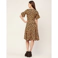 thumbnail image 4 of Moomaya Printed Rayon Short Sleeve Fit & Flare Dress - Regular Fit Party Dress, 4 of 9