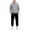Gray AY, variant on OVAFBAU Boys Girls Long Sleeve Hoodie Shirts Set Boys Girls Solid Hooded Long Sleeve Sweatshirt Sweatpants Set Outfits Set