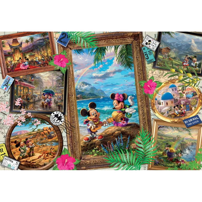 Ceaco Disney Thomas Kinkade 2000 Piece Travel Collage Jigsaw