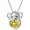 November - Citrine, variant on Elephant Necklace with Birthstone Elephant Pendant Necklace Sterling Silver Gift for Women