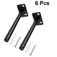 thumbnail image 1 of WEUVEB 6Pcs Wall-mounted Shelf Hardware -rolled Steel Study Decor 5.9X1.9In, 1 of 4
