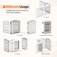 thumbnail image 4 of Freestanding Dog Gate with Door, Pet Gate with Walk Through Door, Foldable Pet Safety Fence for Stairs Doorways Fireplace (24" H - 4 Panels), 4 of 9