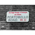 thumbnail image 2 of Frank, Assaf 18x14 Black Ornate Wood Framed with Double Matting Museum Art Print Titled - Portobello road sign board on a brick wall, London, UK, 2 of 4