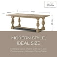 thumbnail image 3 of Maven Lane Leon Traditional Wooden Dining Table in Antiqued White Finish, 3 of 7