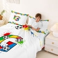 thumbnail image 4 of Erosebridal Splash Soccer Letter G Queen Sheet Sets, Sport Bed Set for Boys and Girls, 4 Pieces, 1 Flat Sheet, 1 Fitted Sheet and 2 Pillowcases, 4 of 6