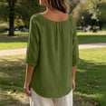 thumbnail image 7 of Gamivast Scoop Neck Blouses for Women 3/4 Sleeve Casual Shirts Flowy Tunic Tops Loose Fit Basic Lightweight Pullover for Everyday Fall Lounge Wear Comfortable Tees, 7 of 7