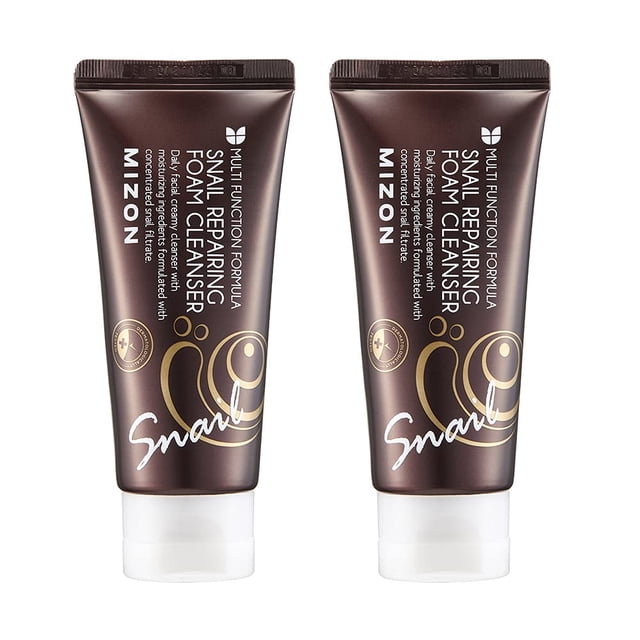 Limpiador en espuma MIZON Snail Repair Snail Mucin 60 ml (paquete de 2)