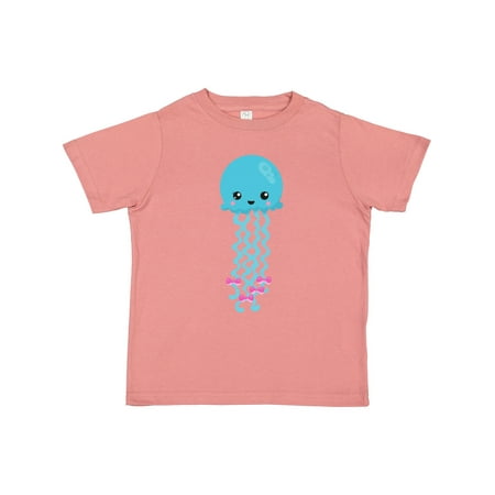 

Inktastic Cute Jellyfish Little Jellyfish Blue Jellyfish Gift Toddler Toddler Girl T-Shirt