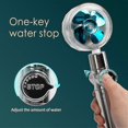 thumbnail image 5 of High-Pressure Shower Heads, Handheld Turbo Fan Shower, Hydro Jet Shower Head Kit With 3 Filters And Pause Switch, Water Softener Shower Head Hydro, 5 of 5