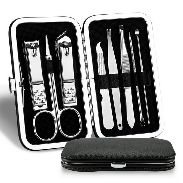 Set de cuidado Personal, cortaúñas, manicura 8 en 1, juego de pedicura profesional, accesorios para hombres, Kit de aseo, regalo para padres