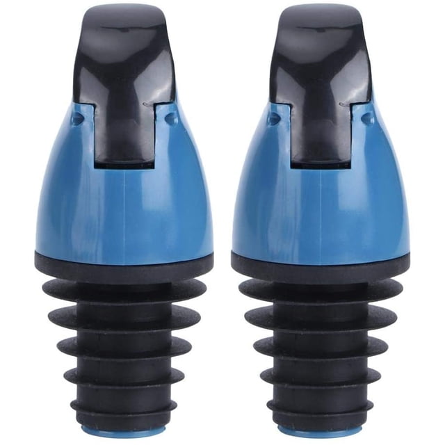 Dispensador de tapón de boquilla para botella de aceite para vino, salsa de soja, botellas de vinagre, utensilios de cocina, operación con una sola mano (azul marino) Vhermosa ZSY-0710