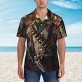 thumbnail image 2 of Haiem Cowboy Iguana Floral Shirt Printed Hawaiian Shirt for Men - Men’s Casual Beach Summer Shirts - Stretch Fabric with Modern Fit-XX-Large, 2 of 7