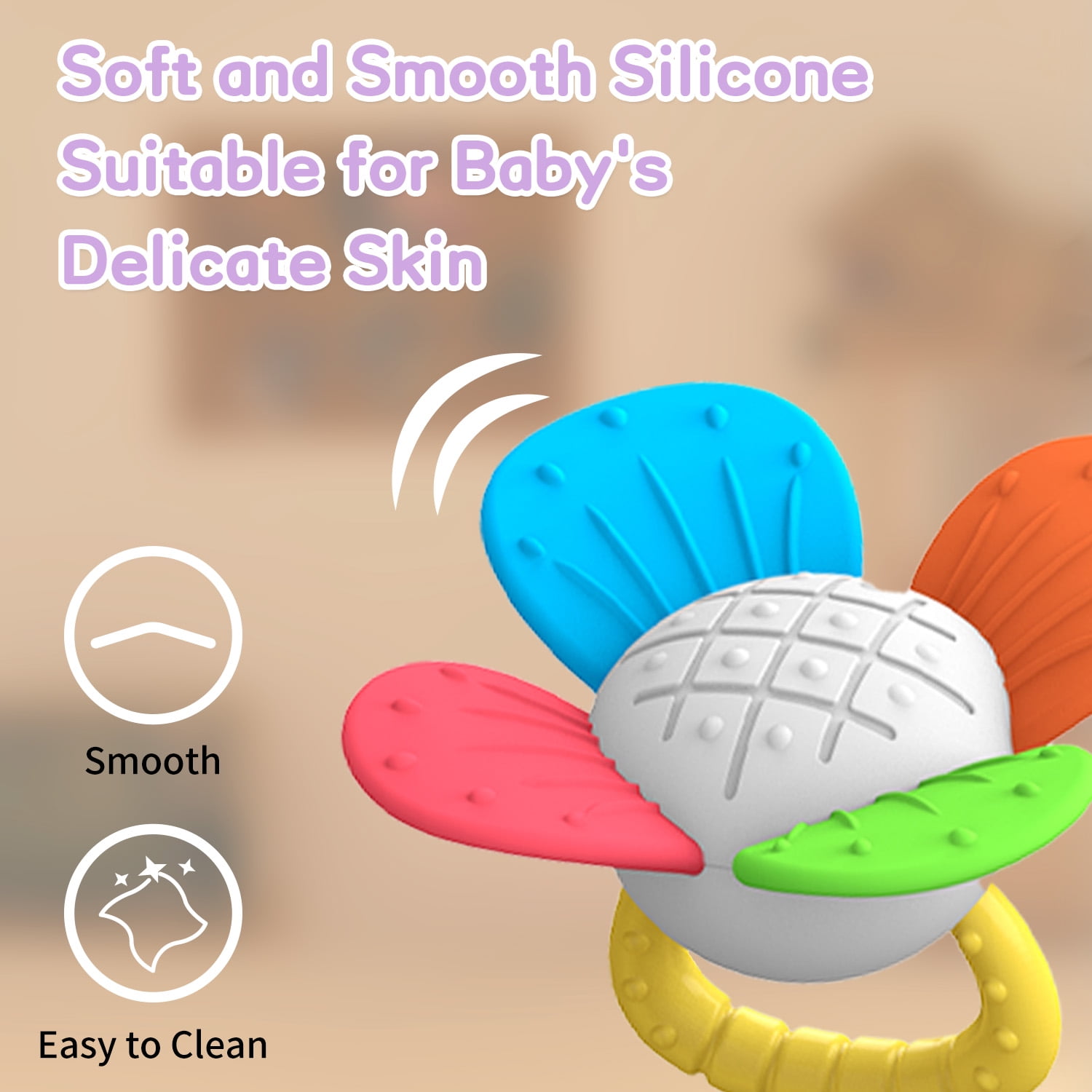 LINXUXIE Baby Rattle Set, Infants Rattles Teething Toys & Wrist Socks Suitable, Perfect Baby Gift for 6 Months Boys & Girls