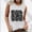 White, variant on HOMBOM Loose Fit Muscle Tops for Women Graphic Gray Floral Sleeveless Flowy Crew Neck Tunic Blouse