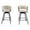 White, variant on IVV 26" Swivel Bar Stools Set of 2, Kitchen Island Counter Height Bar Chairs with Woven Back, Metal Legs and Footrest, Linen Fabric Upholstered Barstools, Green