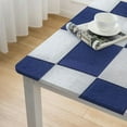 thumbnail image 4 of BANET Elastic Edged Flannel Backed Vinyl Fitted Table Cover - (Blue) Pattern - Fits Square Tables white, 4 of 7