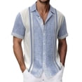 thumbnail image 2 of Men's Hawaiian Shirts Casual Printed Short Sleeve Button Down Top Patterns Comfortable Breathable Beach Collar Blue Shirts XXXL, 2 of 4