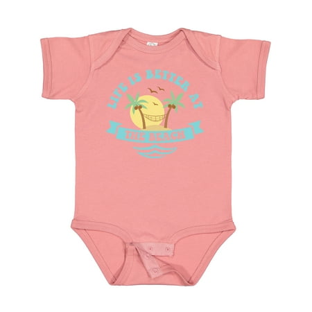

Inktastic Life s Better at the Beach Gift Baby Girl Bodysuit