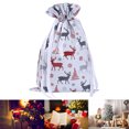 thumbnail image 2 of Langgg Christmas Candy Bag Drawstring Cookie Snacks Wrapping Packing Pouch Xmas Printed Party Gift Type 1 M, 2 of 8