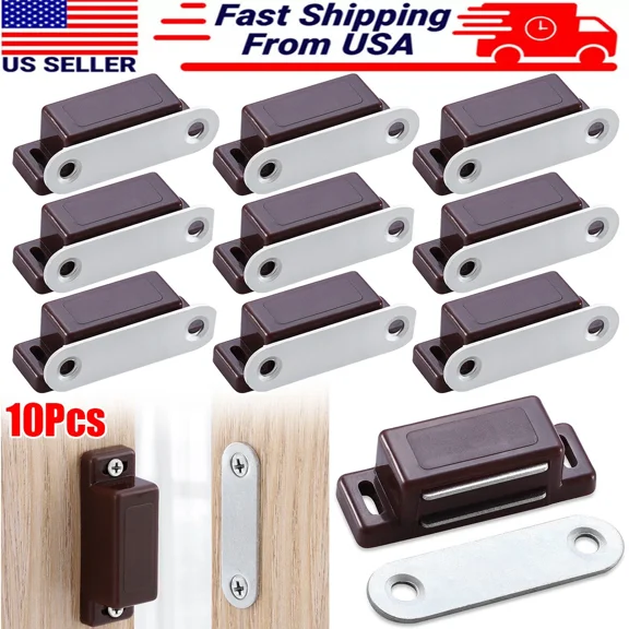 10 Pack Magnetic Cabinet & Door Latch/Catch Closures Kitchen Cabinet Cupboard