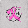 thumbnail image 4 of Inktastic Love, Care, Cure Breast Cancer Awareness Pink Ribbon Boys or Girls Long Sleeve Toddler T-Shirt, 4 of 5