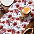 thumbnail image 3 of Red Floral Table Runner 36 Inches, Vintage Cornflower Leaves Rustic Plants Bed Runner Dresser Scarves Tabletop for Indoor Outdoor Parties/Ceremony/Banquet, 13"x 36", 3 of 9