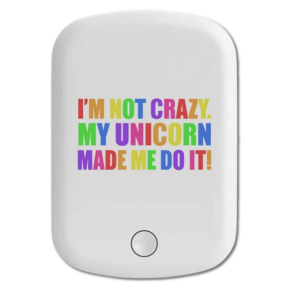 DistinctInk Magnetic Battery Pack, 5000 mAh Wireless Portable Charger with USB-C Cable, Compatible with MagSafe iPhone 14 / 13 / 12 Series - I'm Not Crazy My Unicorn Made Me Do It