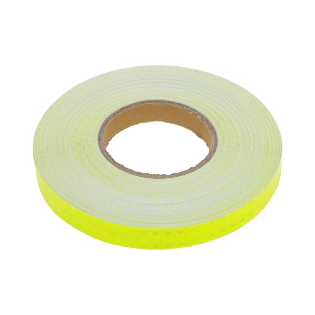 Unique Bargains Ruban Adhésif à Rayures Fines Universel 164,04 Pieds x 0,79 Po Réfléchissant Automobile PVC Jaune Fluorescent