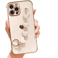 thumbnail image 6 of for iPhone Case,Luxury ElectroPlated Love Heart Side Print with Hand Bracelet Camera Lens Protection Soft Shockproof Phone Case (Green,iPhone 13 Pro Max), 6 of 6