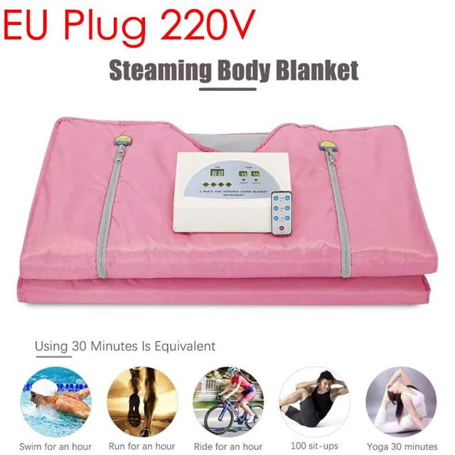 Manta de Sauna portátil para el hogar, manta de calefacción Digital Oxford para sudar en caliente, 2 zonas