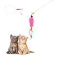 thumbnail image 3 of 2PCS Cat Teaser Steel Wire Bell Plush Fish Cat Wand Toy Cat Interactive Toy, 3 of 10