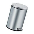 thumbnail image 1 of Cubo de basura con pedal de acero inoxidable Cesto de basura con tapa de cierre suave Bote de basura a prueba de de 6L para plata Baoblaze Cubo de basura con pedal, 1 of 8