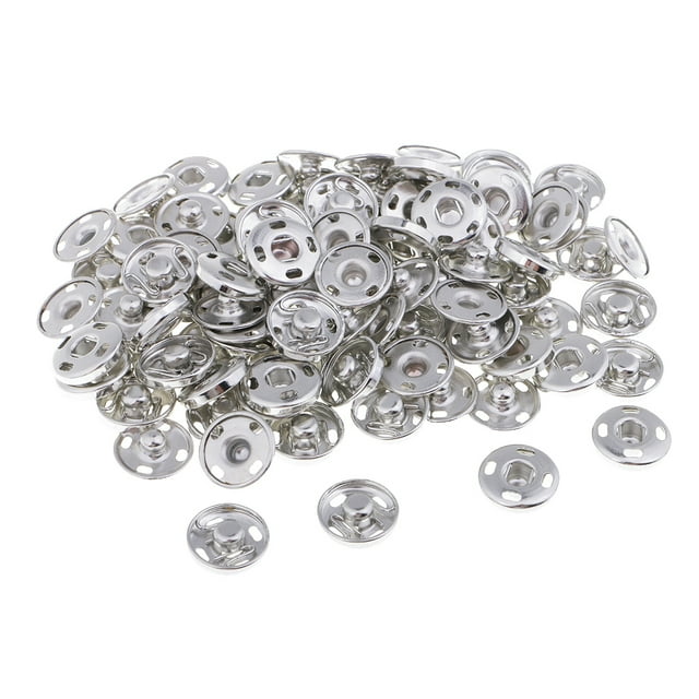 50 Unidades Botones de Presión Hebilla de Metal Broches para Costura de Ropa 12 mm