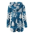 thumbnail image 6 of Cavosen Christmas Workout Jumpsuits for Women Fleece Zip Up Long Sleeve Cute Hooded Loungewear with Ears Christmas Tree Thicken Onesie Warm Unisex Soft Sleepwear, 6 of 7