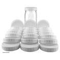 thumbnail image 3 of 144X Regular Mouth Lids for Mason Jar Lids Plastic Storage Caps for Mason Canning Jars and More, Standard, Dia 70mm,144 x reusable regular mouth plastic storage caps,white, 3 of 9
