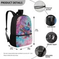 thumbnail image 2 of ZUXONGSY Tie-Dye Turtle Butterfly Floral Print Backpack Set for Girls Boys 3 PCS School Bookbag for Kindergarten Elementary Preschool Middle Kids Schoolbags with Lunch Box Pencil Case Set, 2 of 6