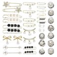thumbnail image 1 of 36 Pcs Pearl Brooch Sweater Shawl Hat Needle, 1 of 5
