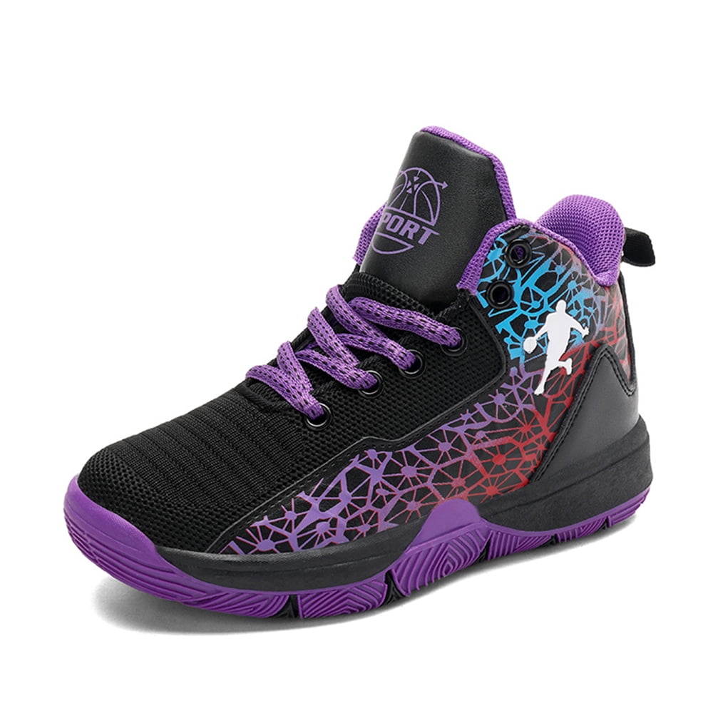 Athlecti Kids Graffiti Basketball Shoes High-Top Fashion Sneakers
