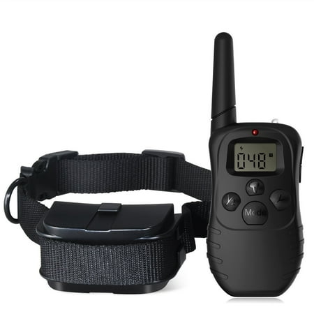 TekDeals Electric Dog Training Collar LCD 100LV Shock Vibrate Collar With (Best Vibrating Dog Training Collar)