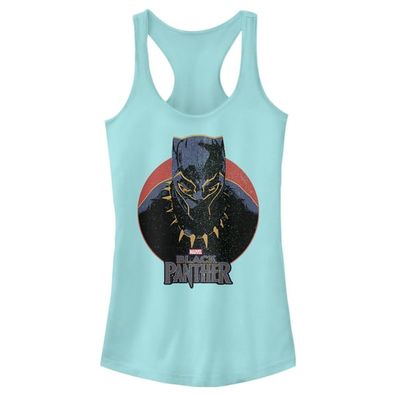 Junior's Marvel Black Panther Retro Racerback Tank Top Cancun 2X Large